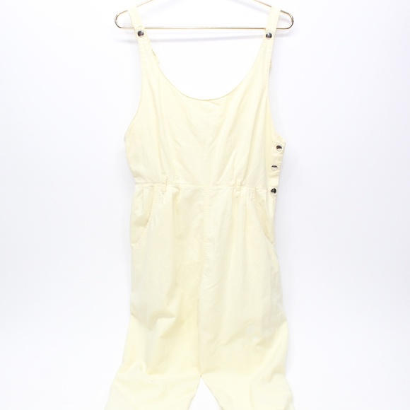 pastel yellow overalls